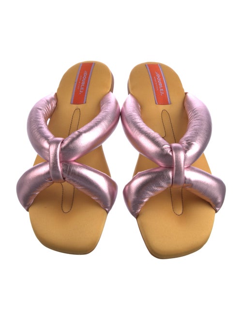 La DoubleJ Leather Slides