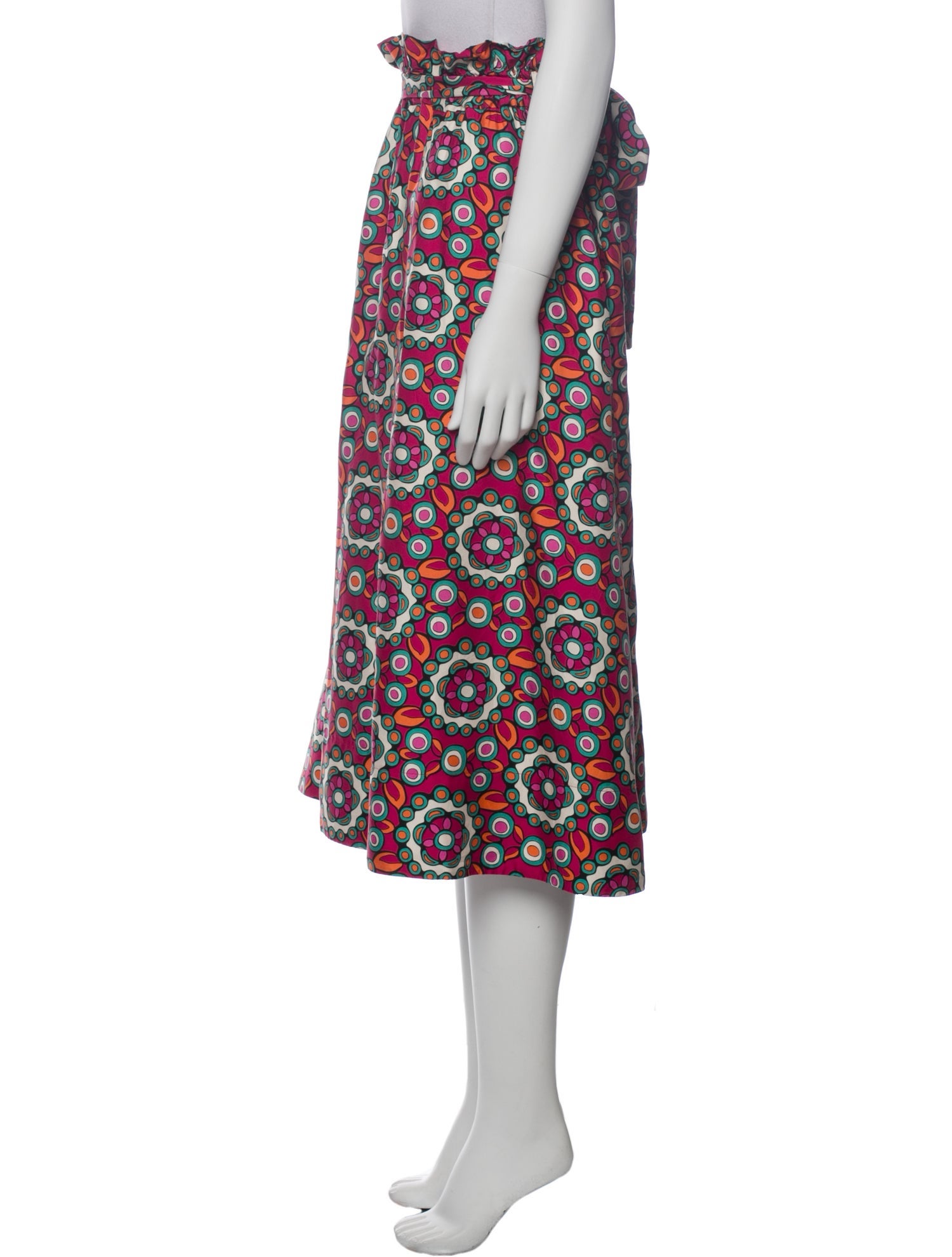 La DoubleJ Silk Midi Length Skirt