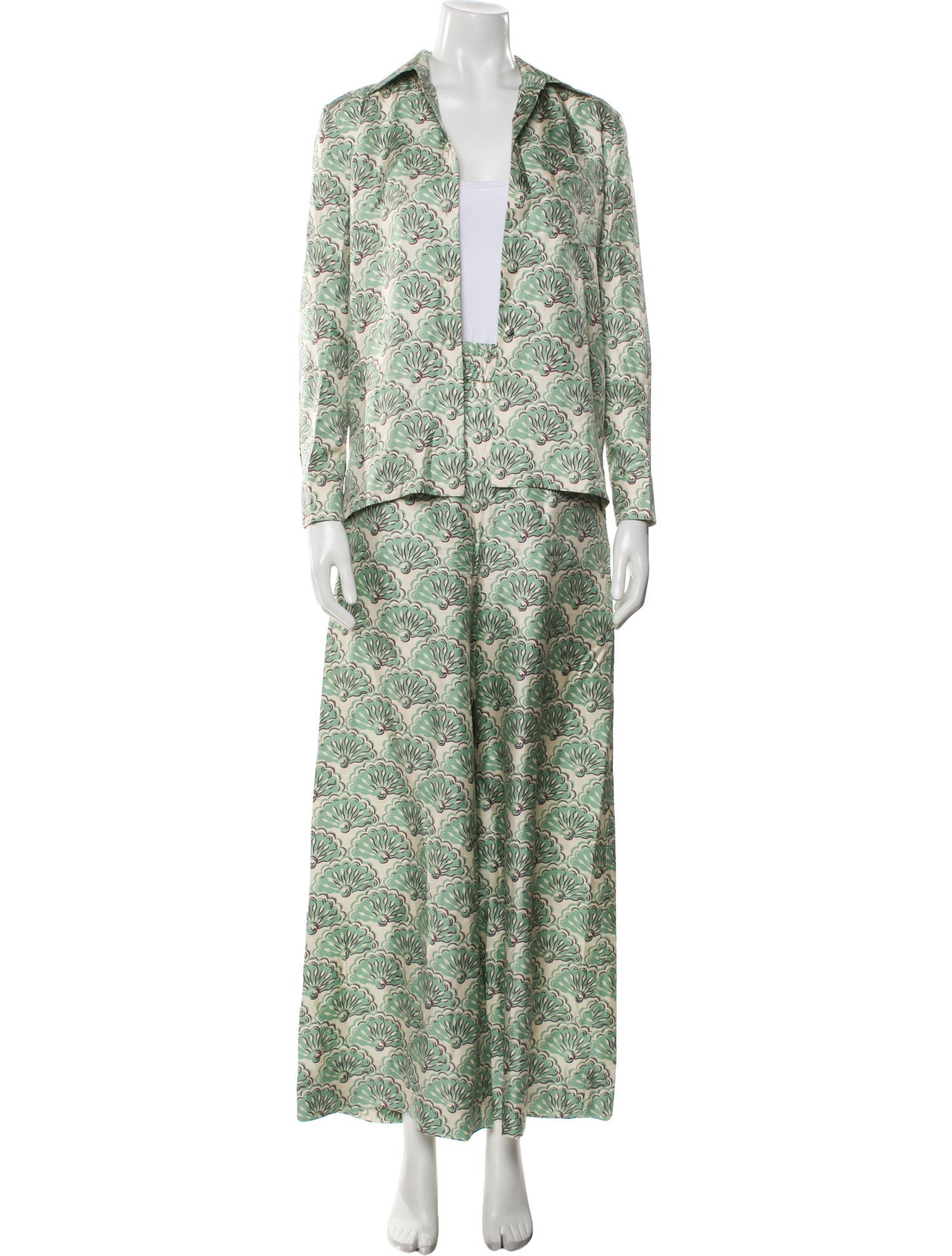 La DoubleJ Silk Printed Pajamas