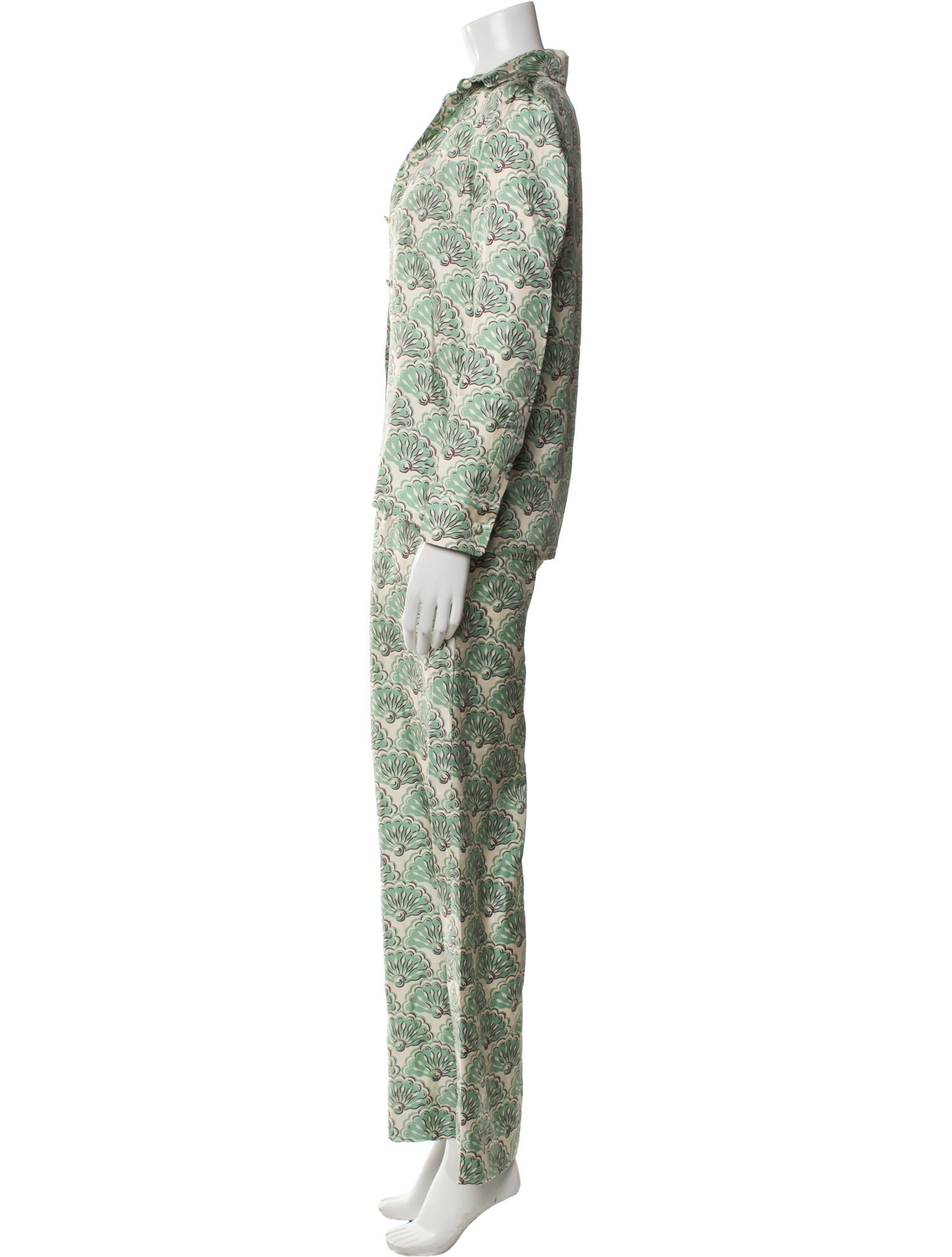 La DoubleJ Silk Printed Pajamas