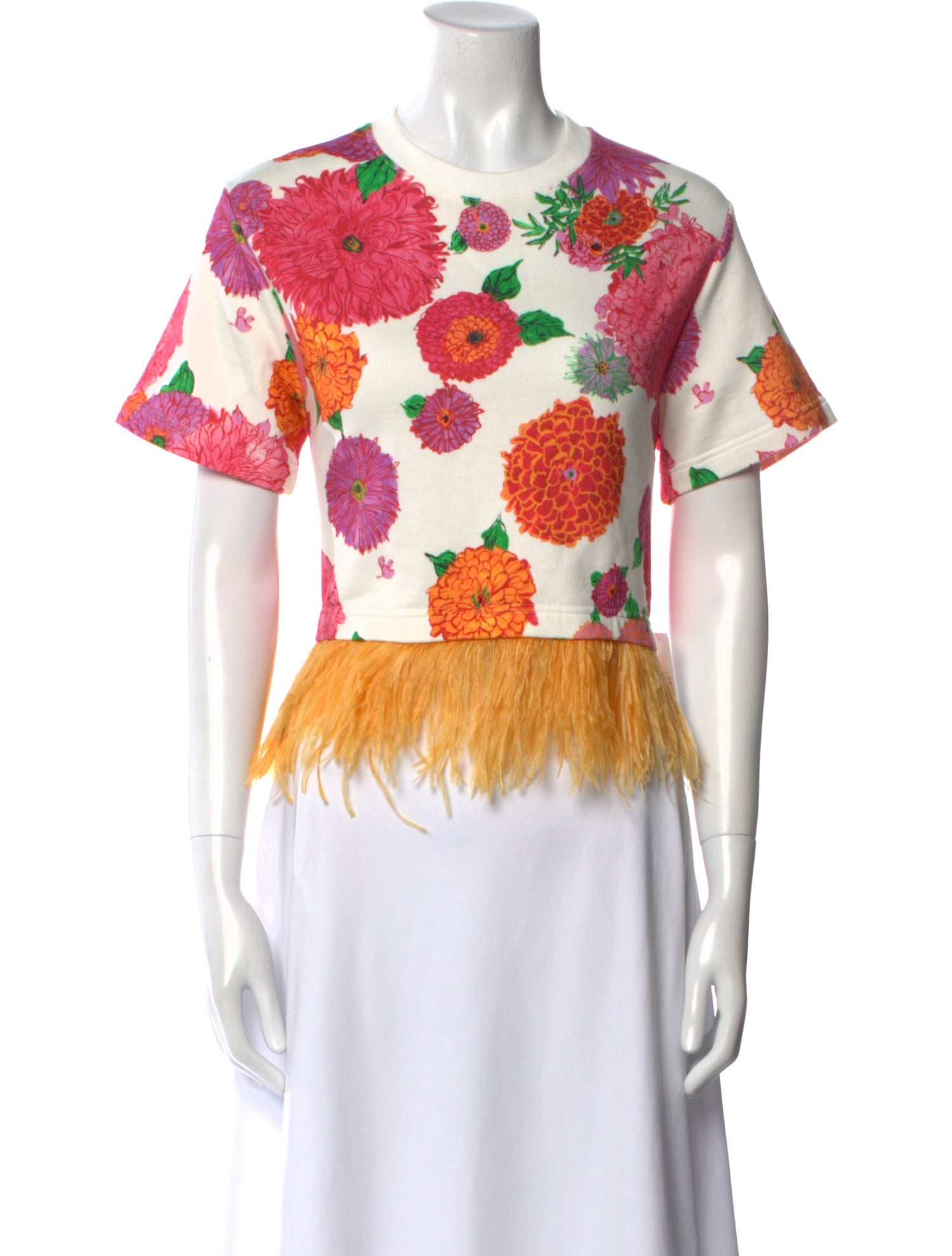 La DoubleJ Floral Print Crew Neck T-Shirt