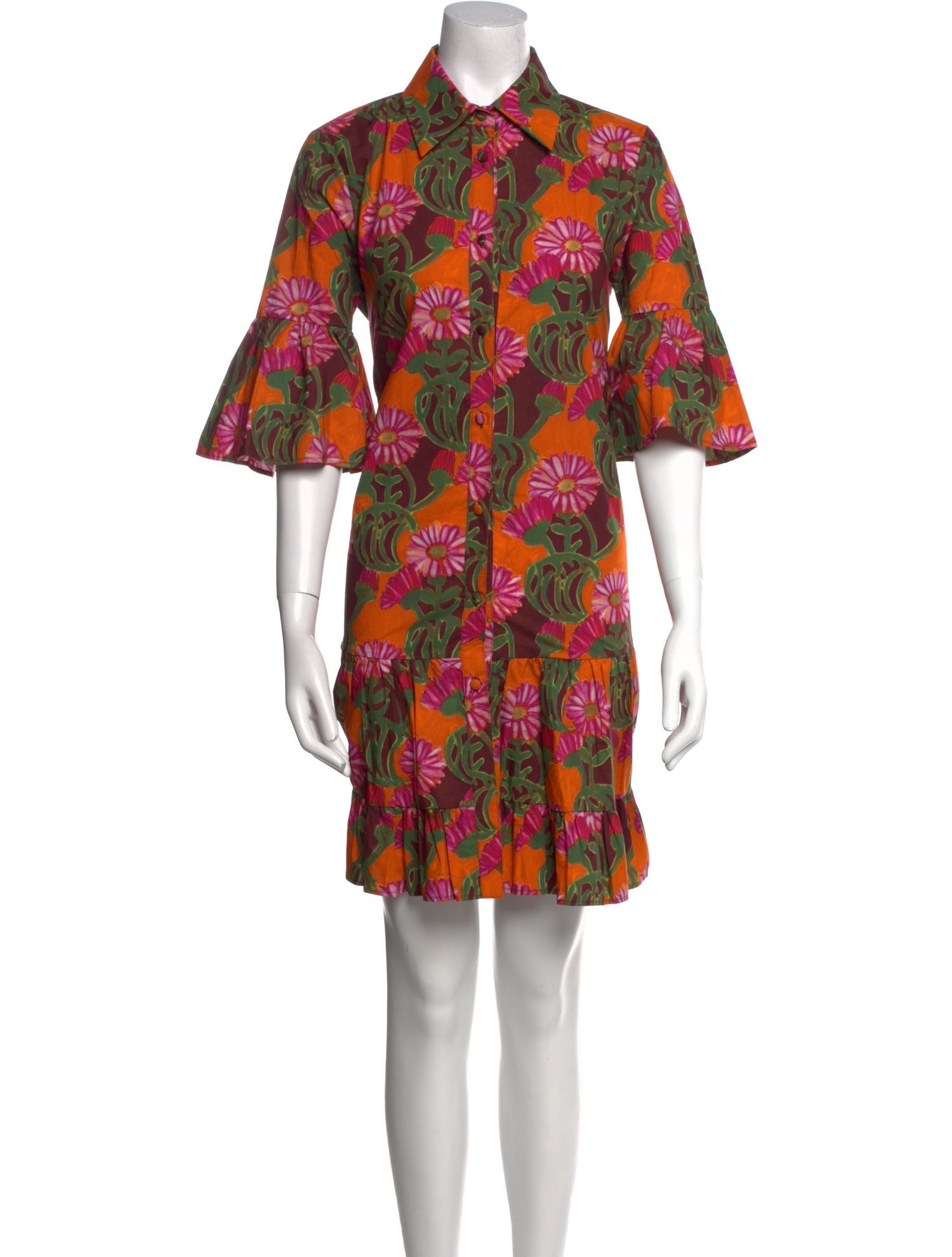 La DoubleJ Floral Print Mini Dress