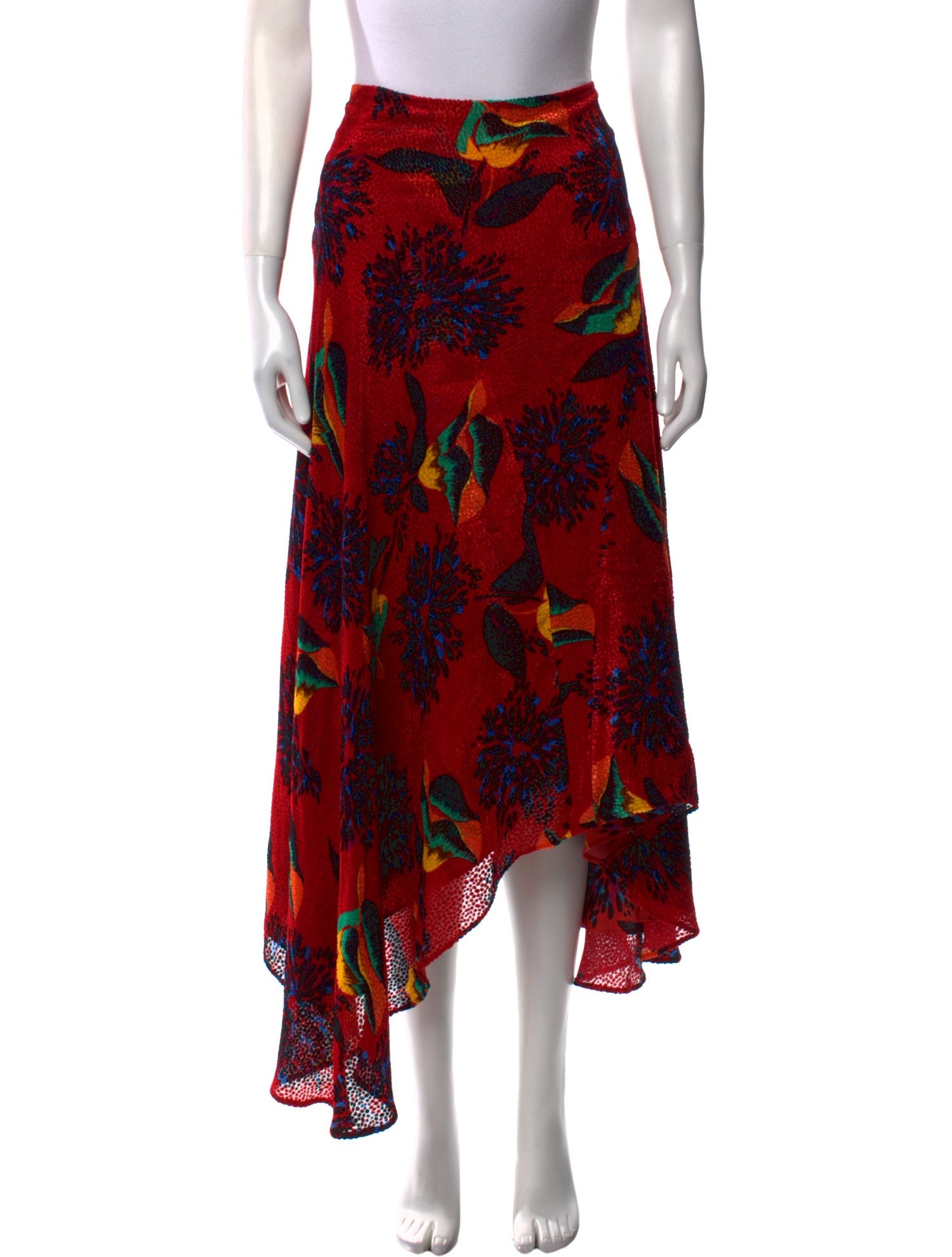 La DoubleJ Floral Print Midi Length Skirt