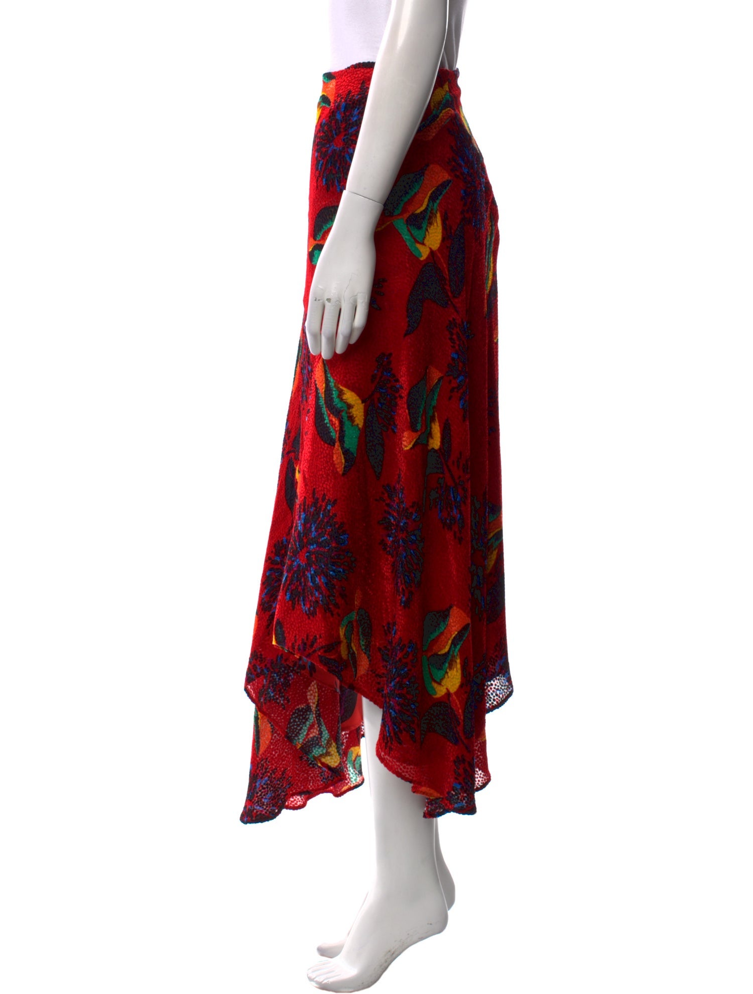 La DoubleJ Floral Print Midi Length Skirt