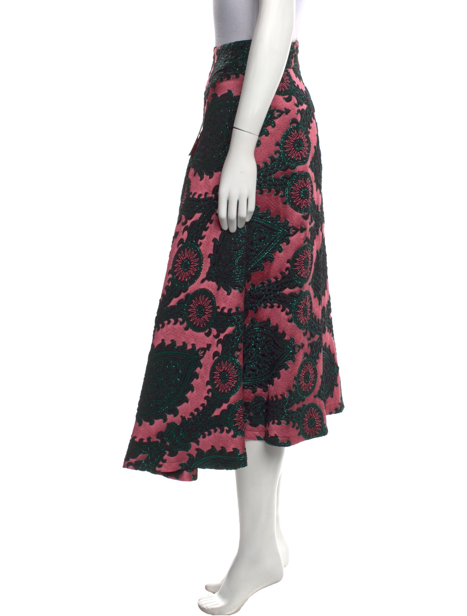 La DoubleJ Floral Print Midi Length Skirt w/ Tags