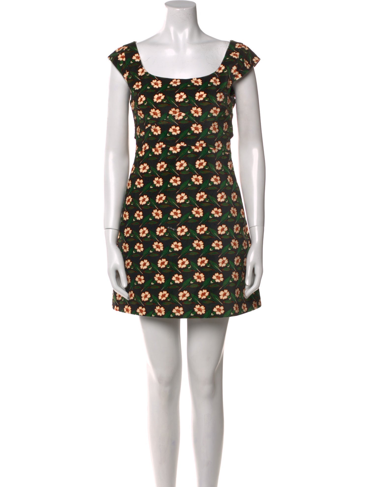 La DoubleJ Floral Print Mini Dress