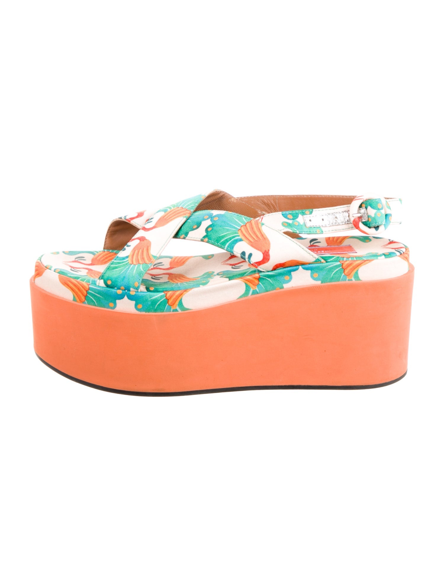 La DoubleJ Printed Slingback Sandals