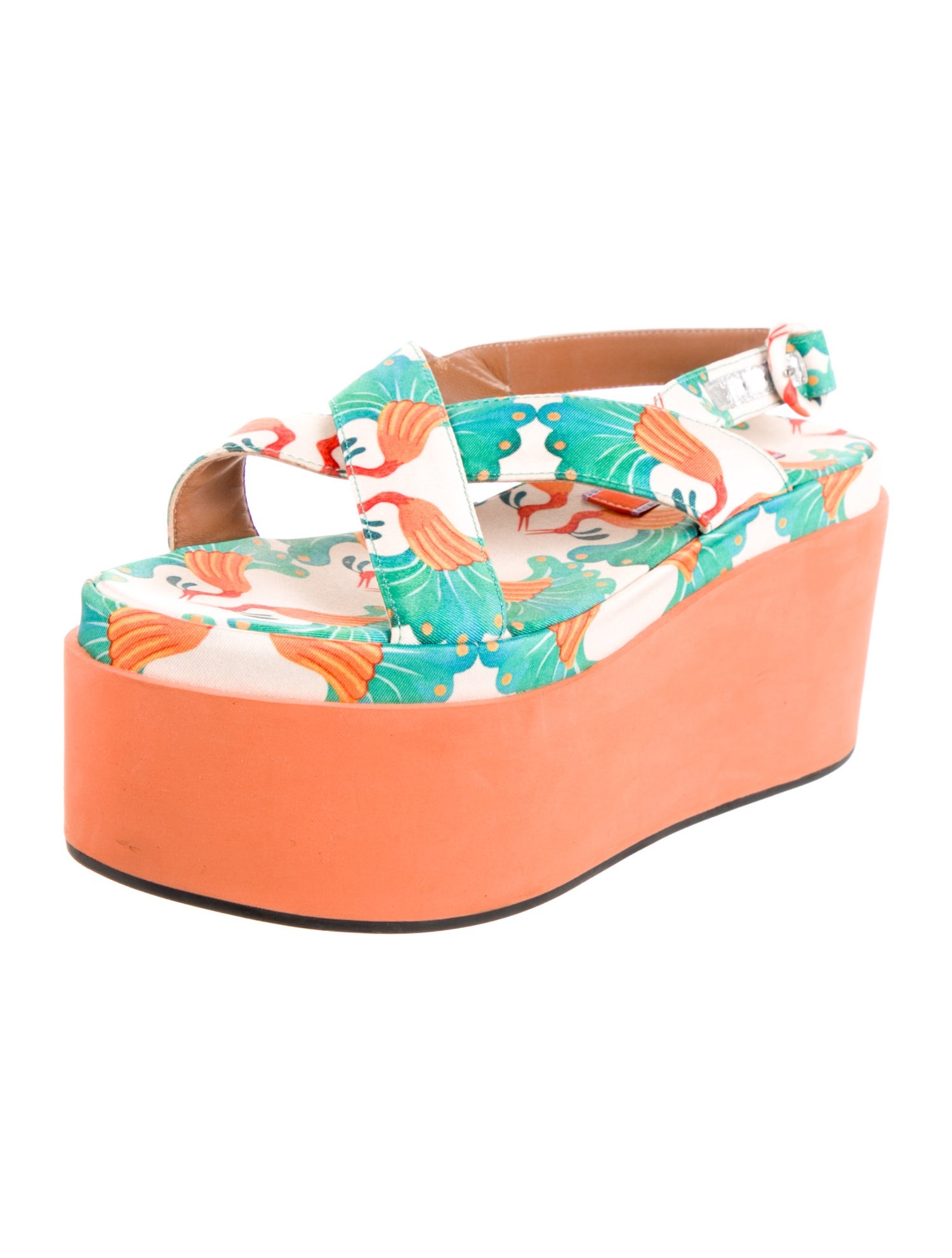 La DoubleJ Printed Slingback Sandals