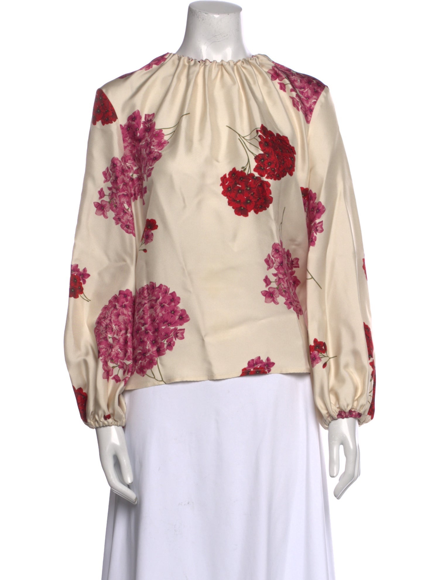 La DoubleJ Silk Floral Print Blouse