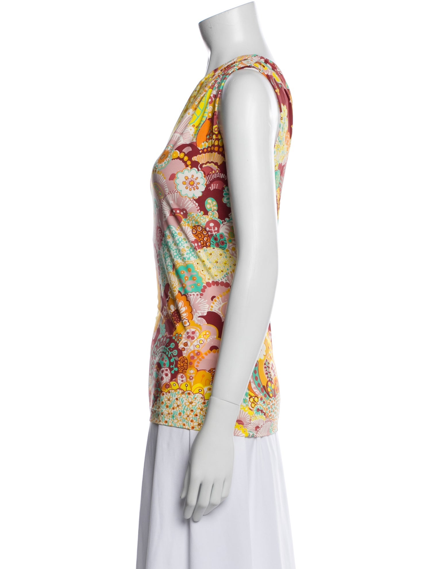 La DoubleJ Floral Print One-Shoulder Top