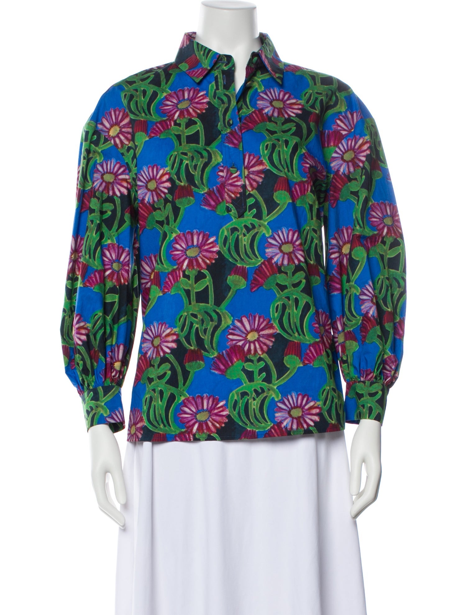La DoubleJ Floral Print Three-Quarter Sleeve Blouse w/ Tags