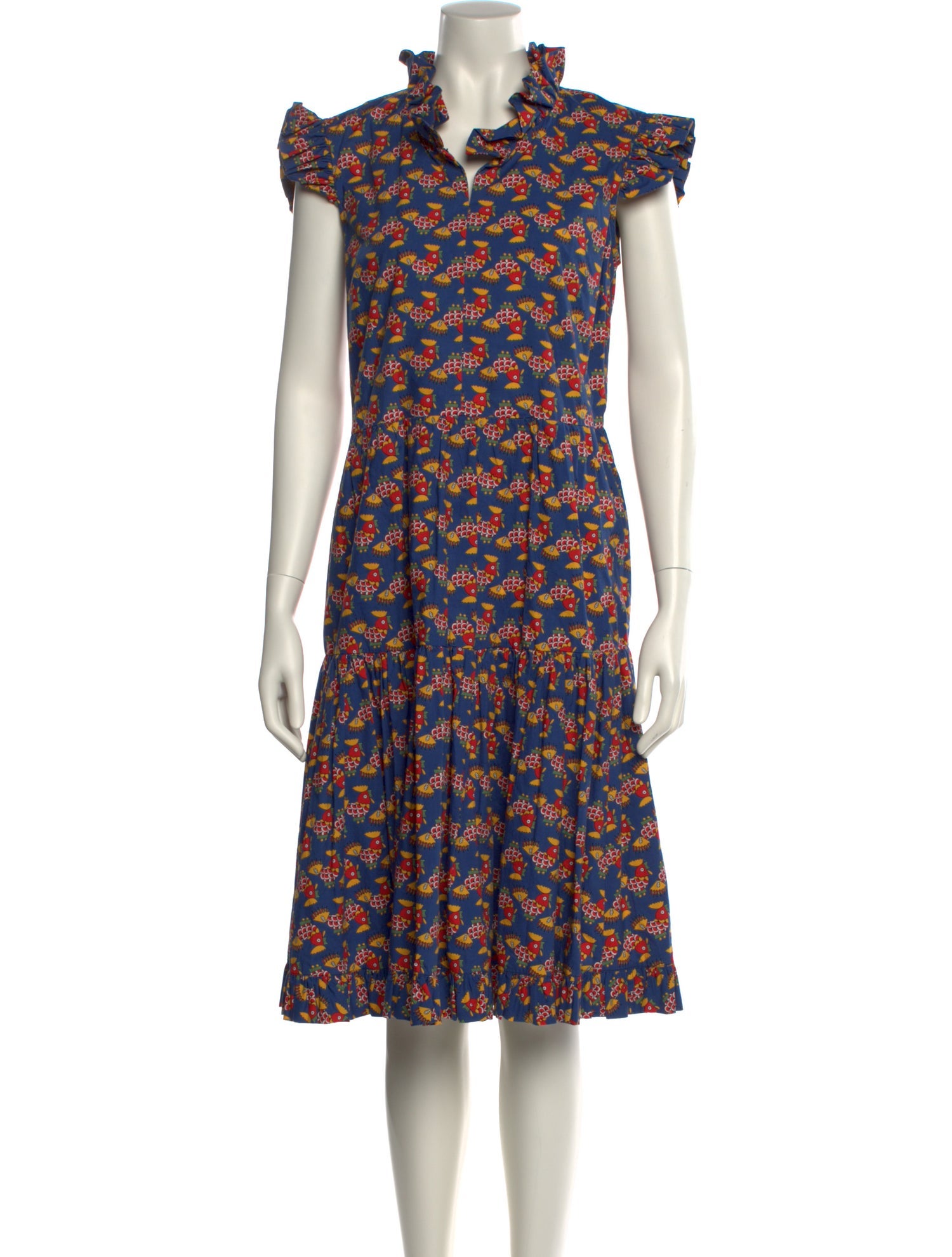 La DoubleJ Floral Print Midi Length Dress