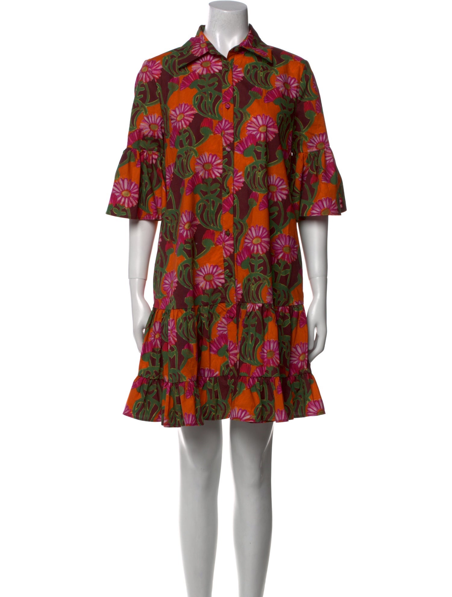 La DoubleJ Floral Print Mini Dress