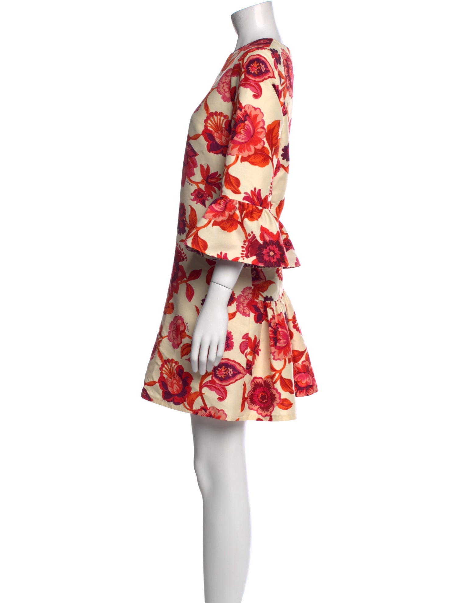 La DoubleJ Floral Print Mini Dress