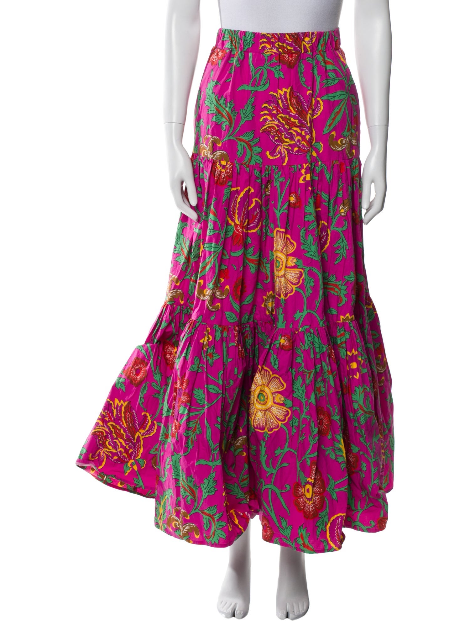 La DoubleJ Floral Print Midi Length Skirt w/ Tags