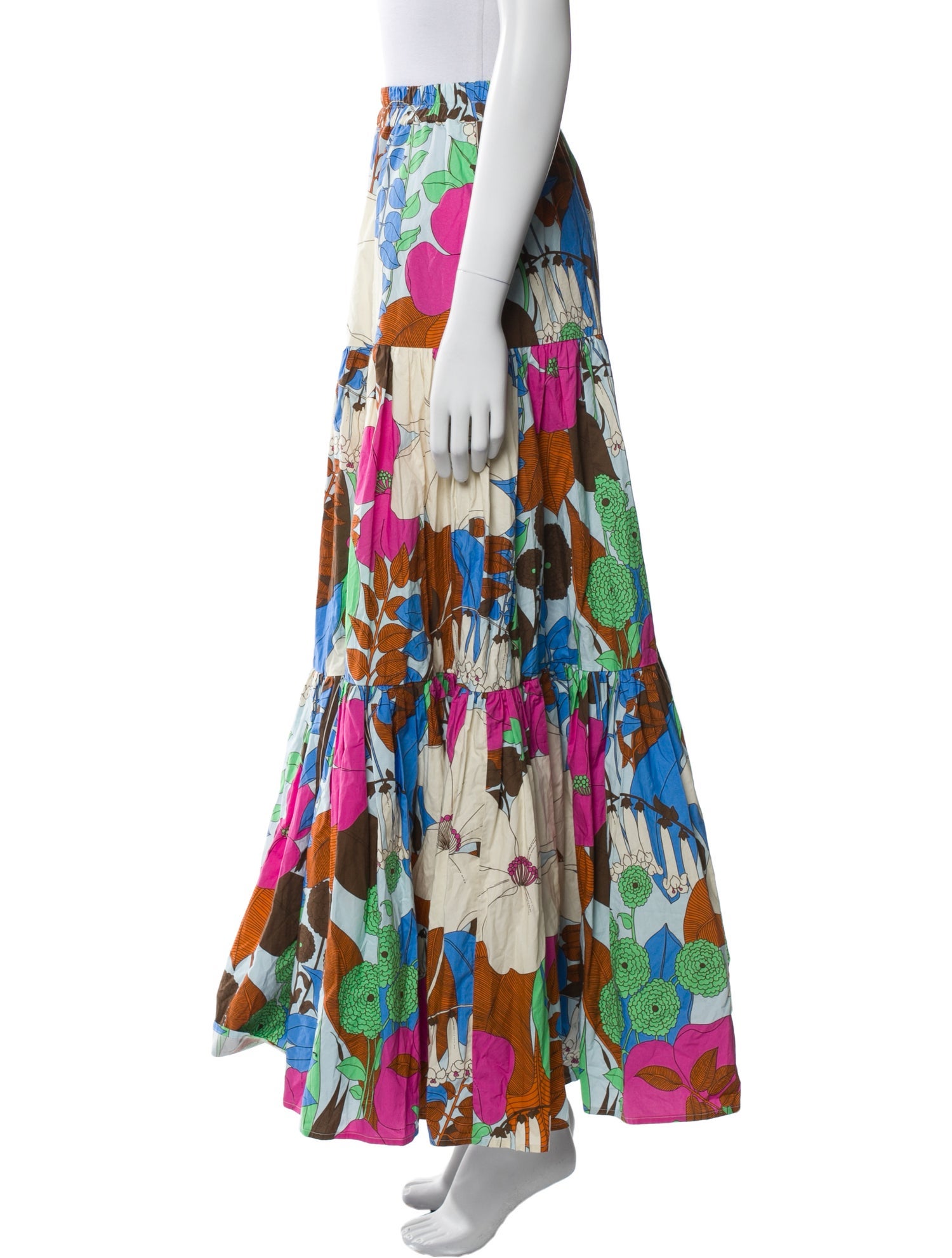 La DoubleJ Printed Midi Length Skirt