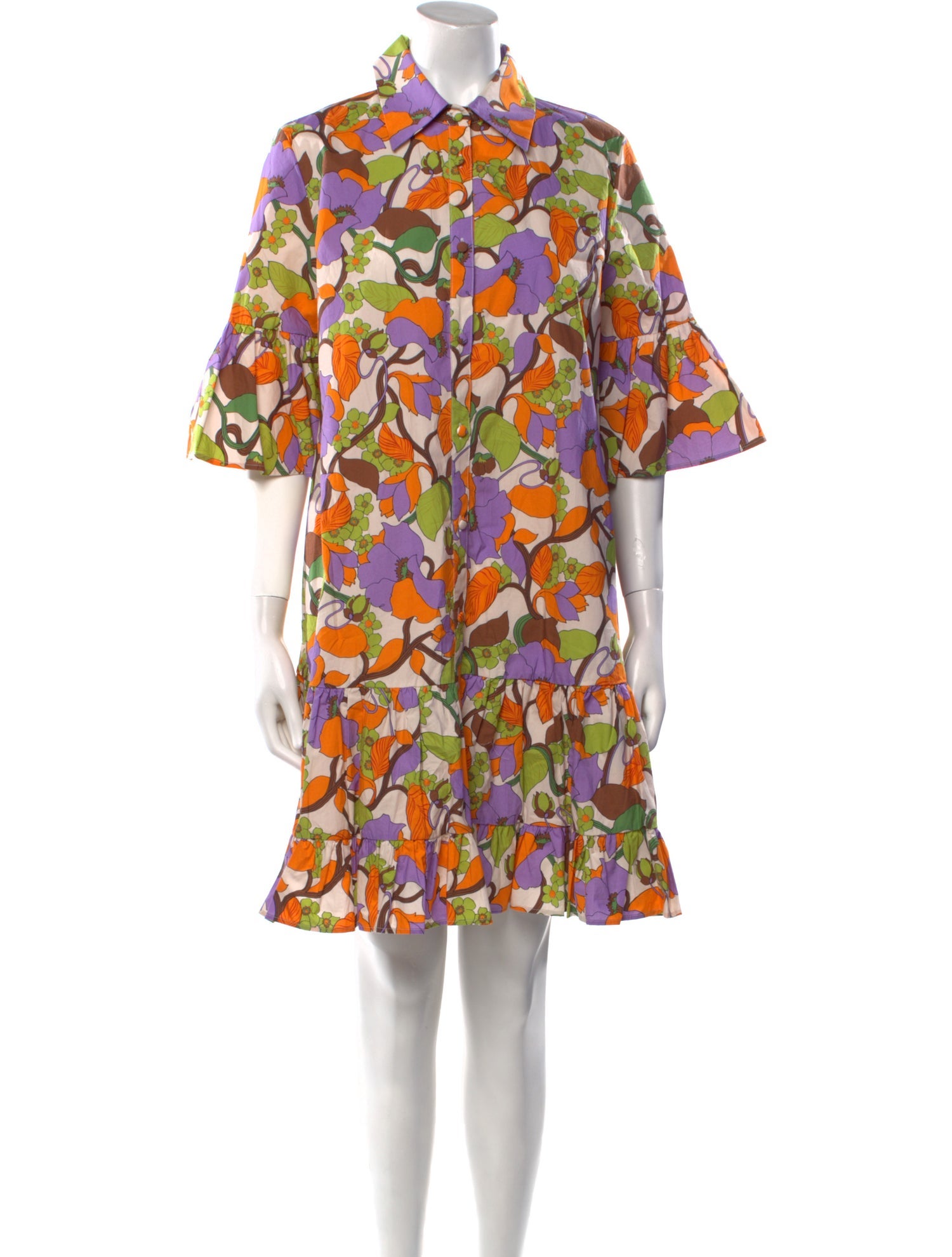 La DoubleJ Floral Print Knee-Length Dress