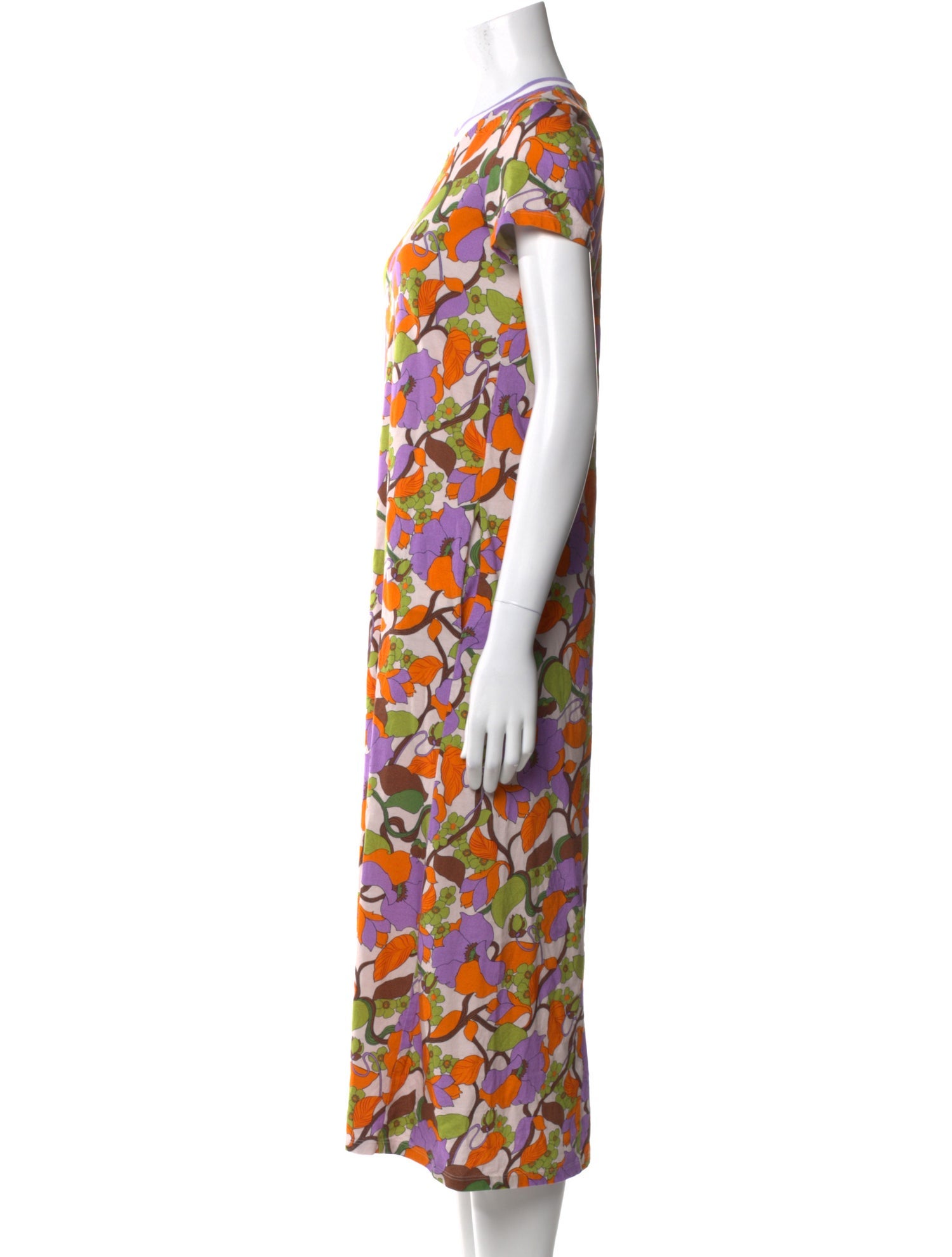 La DoubleJ Floral Print Midi Length Dress