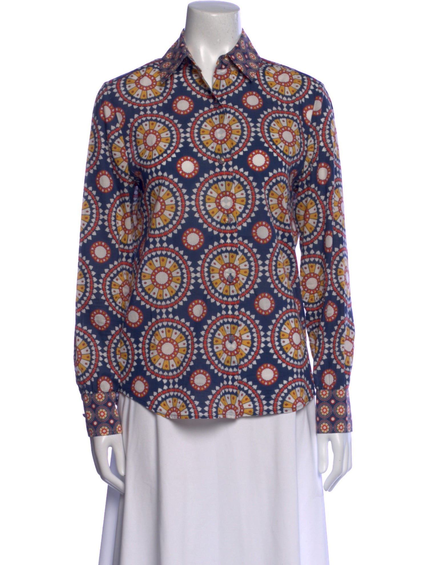 La DoubleJ Printed Long Sleeve Button-Up Top