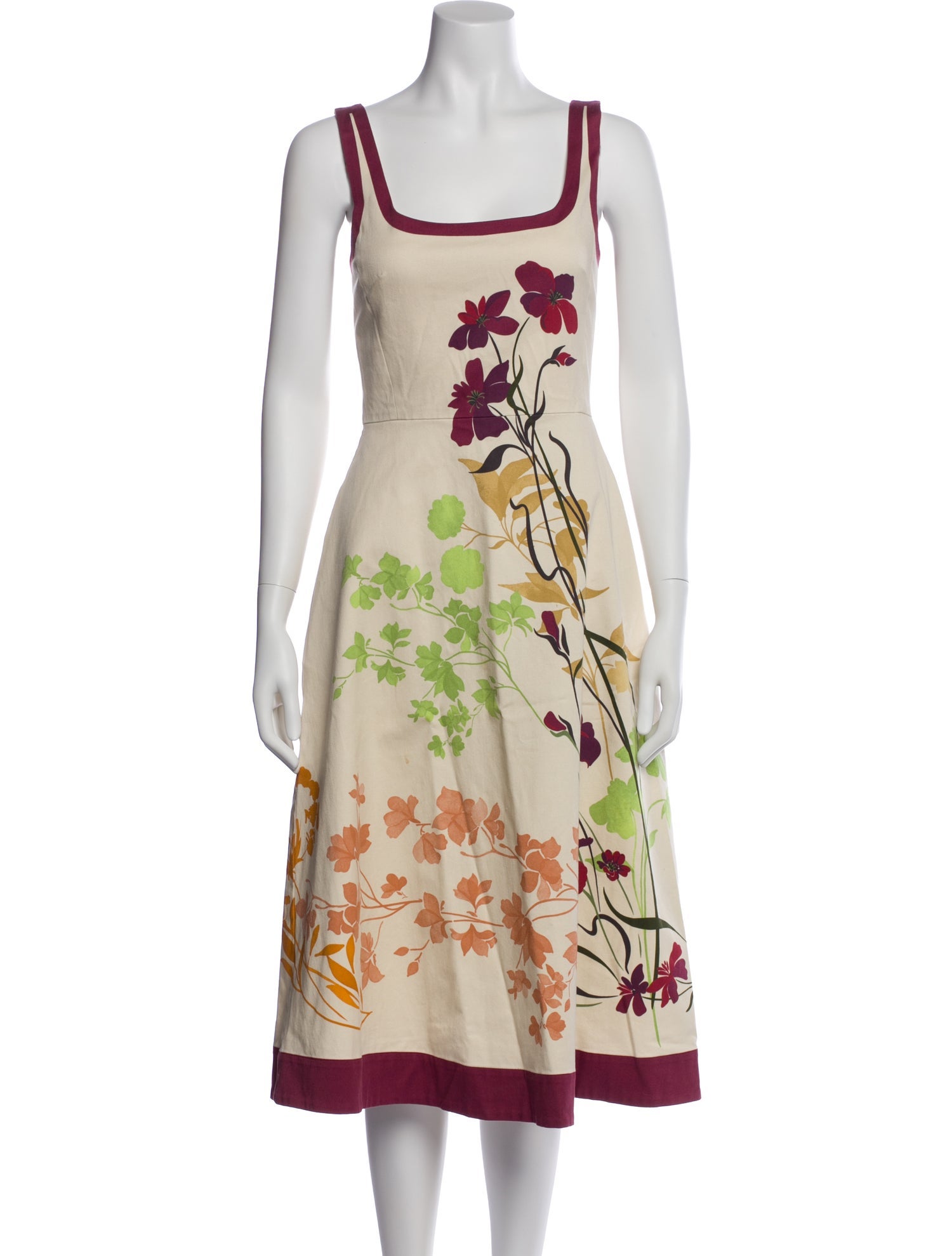 La DoubleJ Floral Print Midi Length Dress