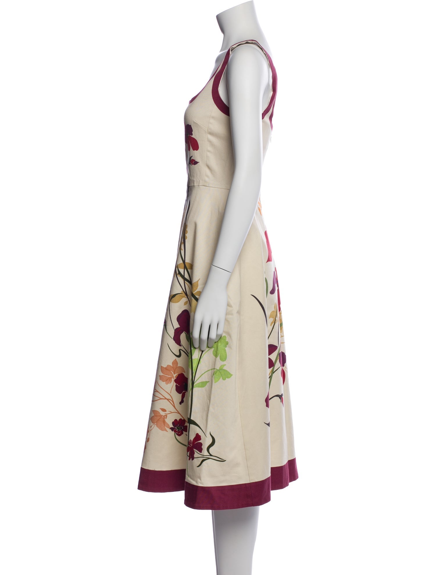 La DoubleJ Floral Print Midi Length Dress