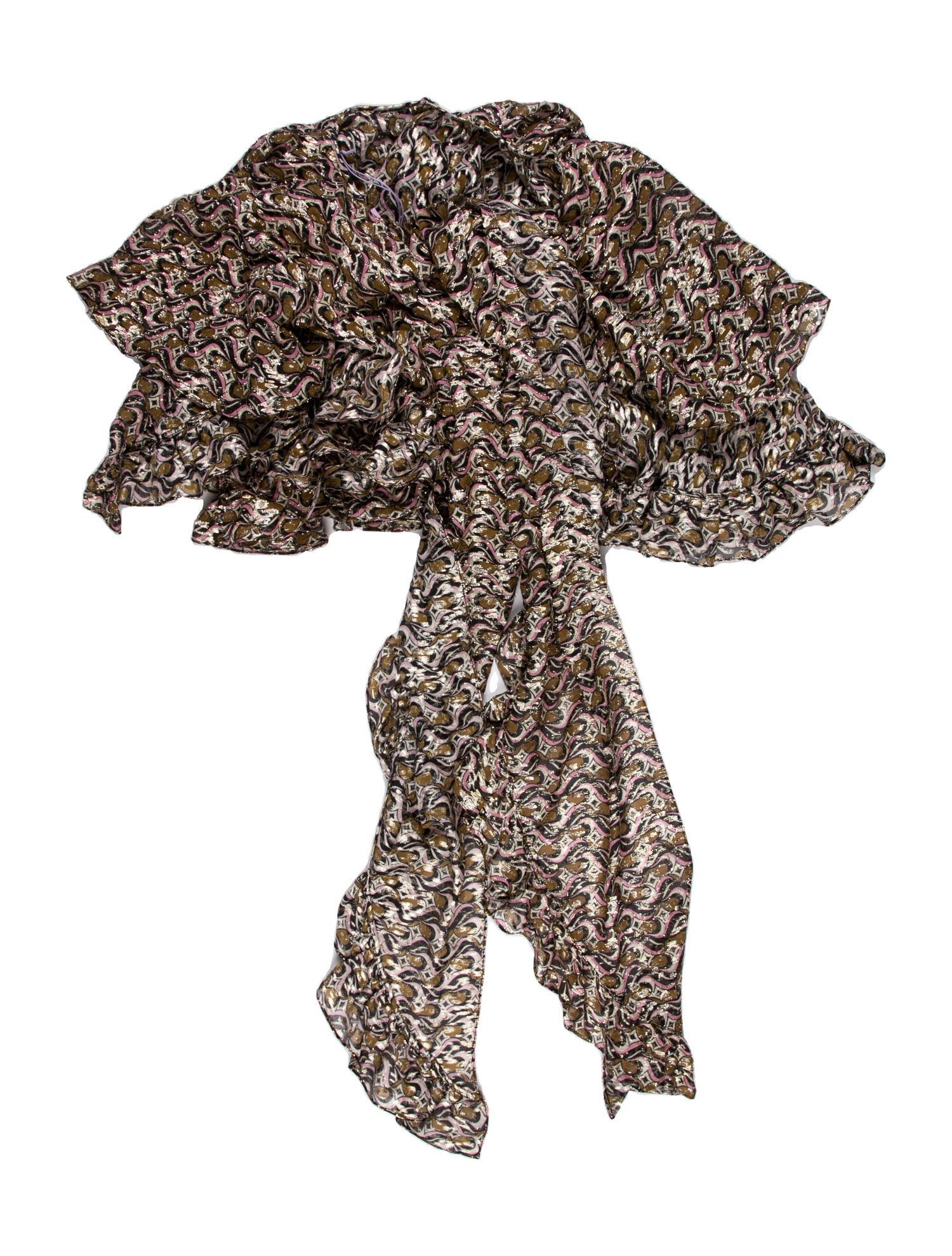 La DoubleJ Silk Printed Shawl w/ Tags