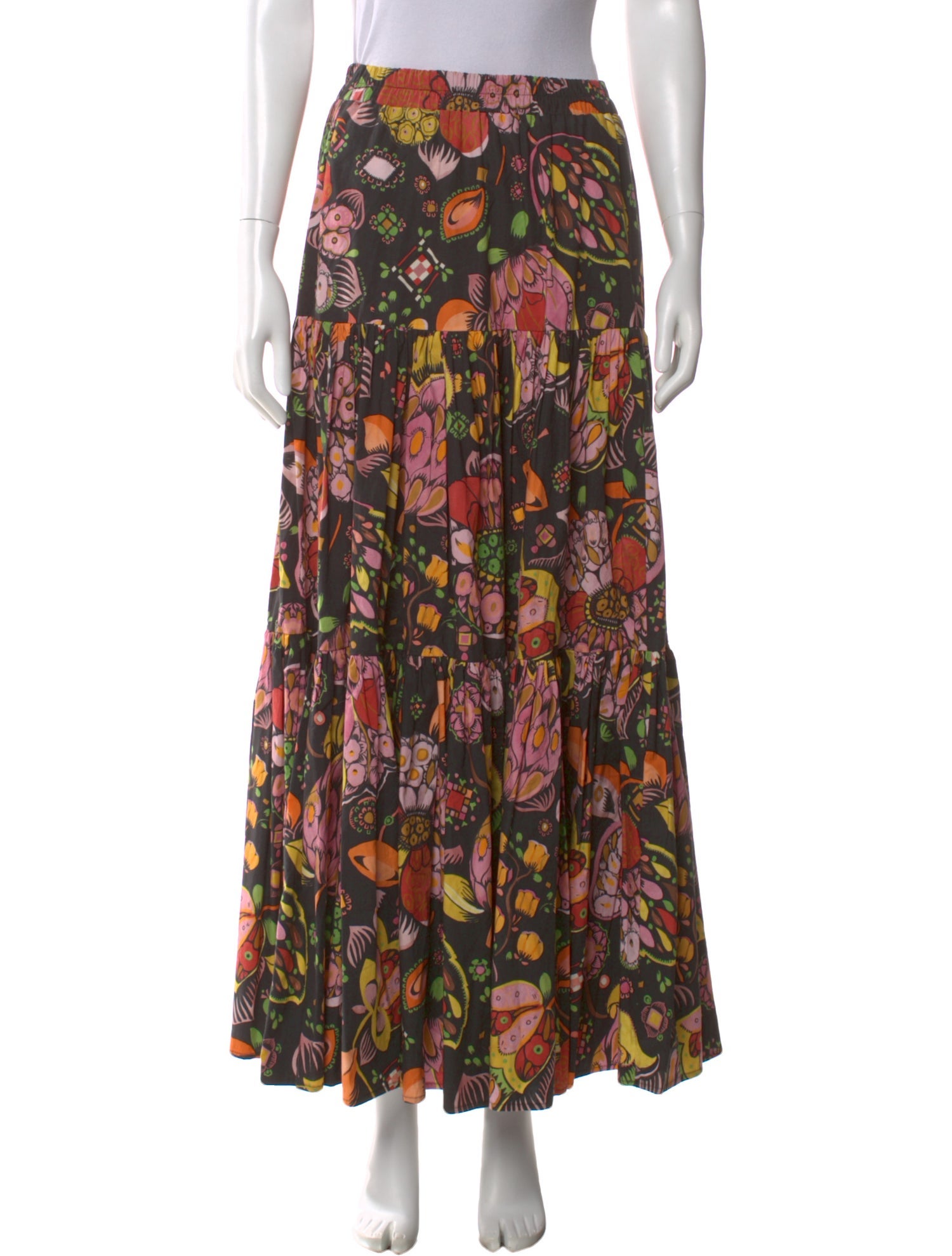 La DoubleJ Printed Midi Length Skirt