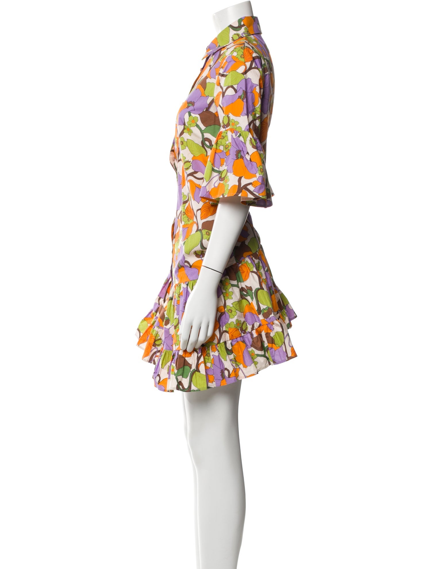 La DoubleJ Floral Print Mini Dress