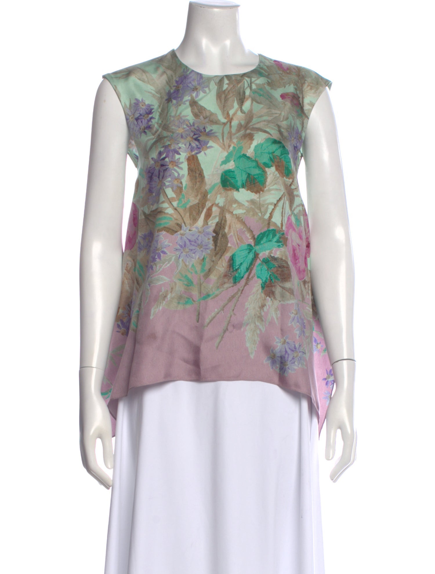 La DoubleJ Silk Floral Print Top