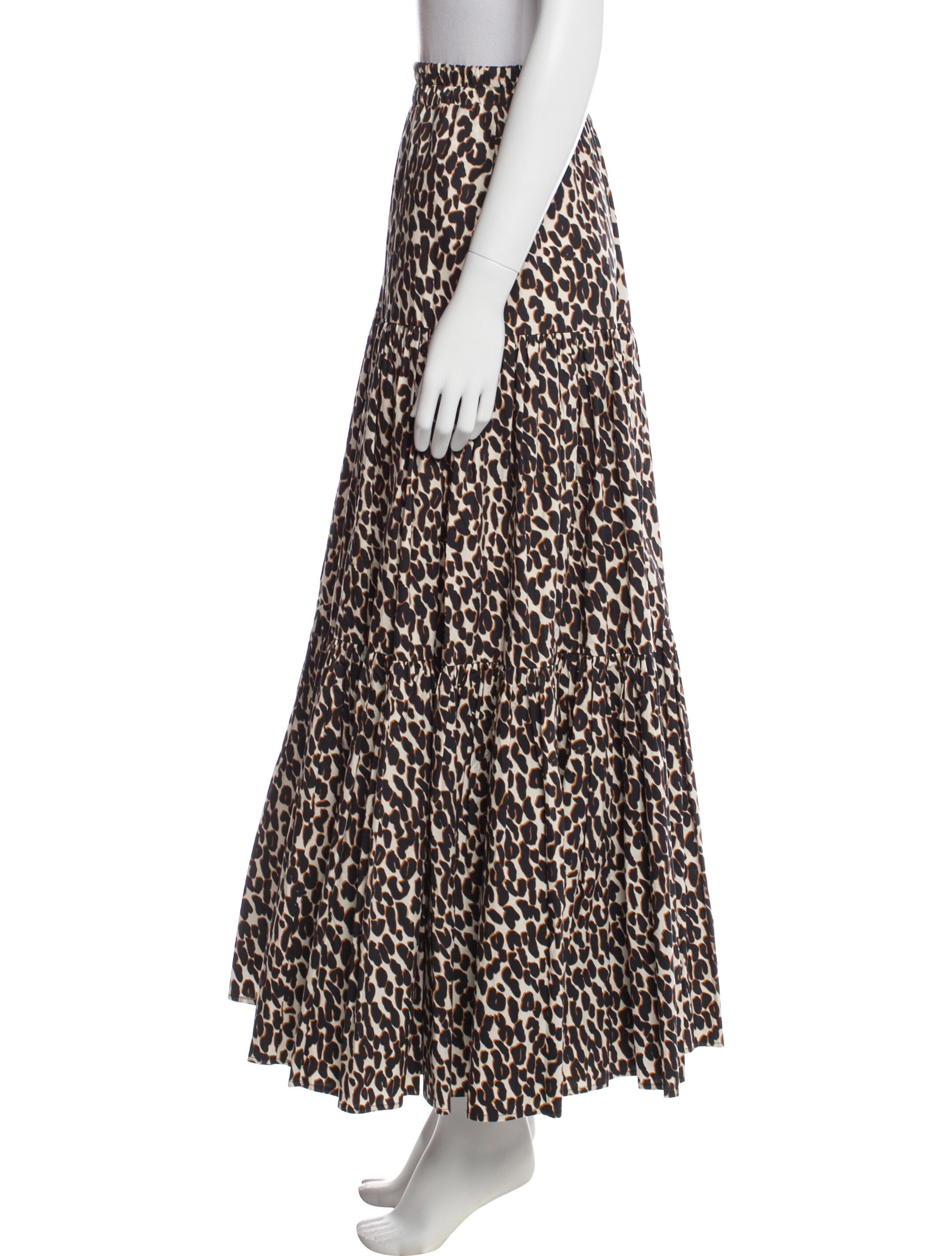La DoubleJ Animal Print Long Skirt