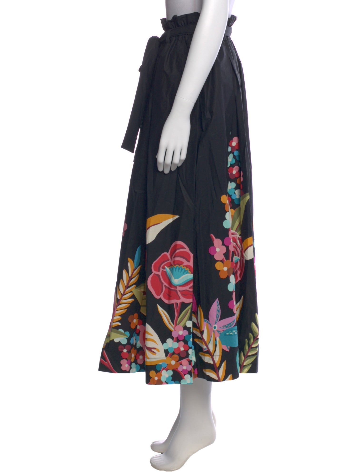 La DoubleJ Floral Print Midi Length Skirt