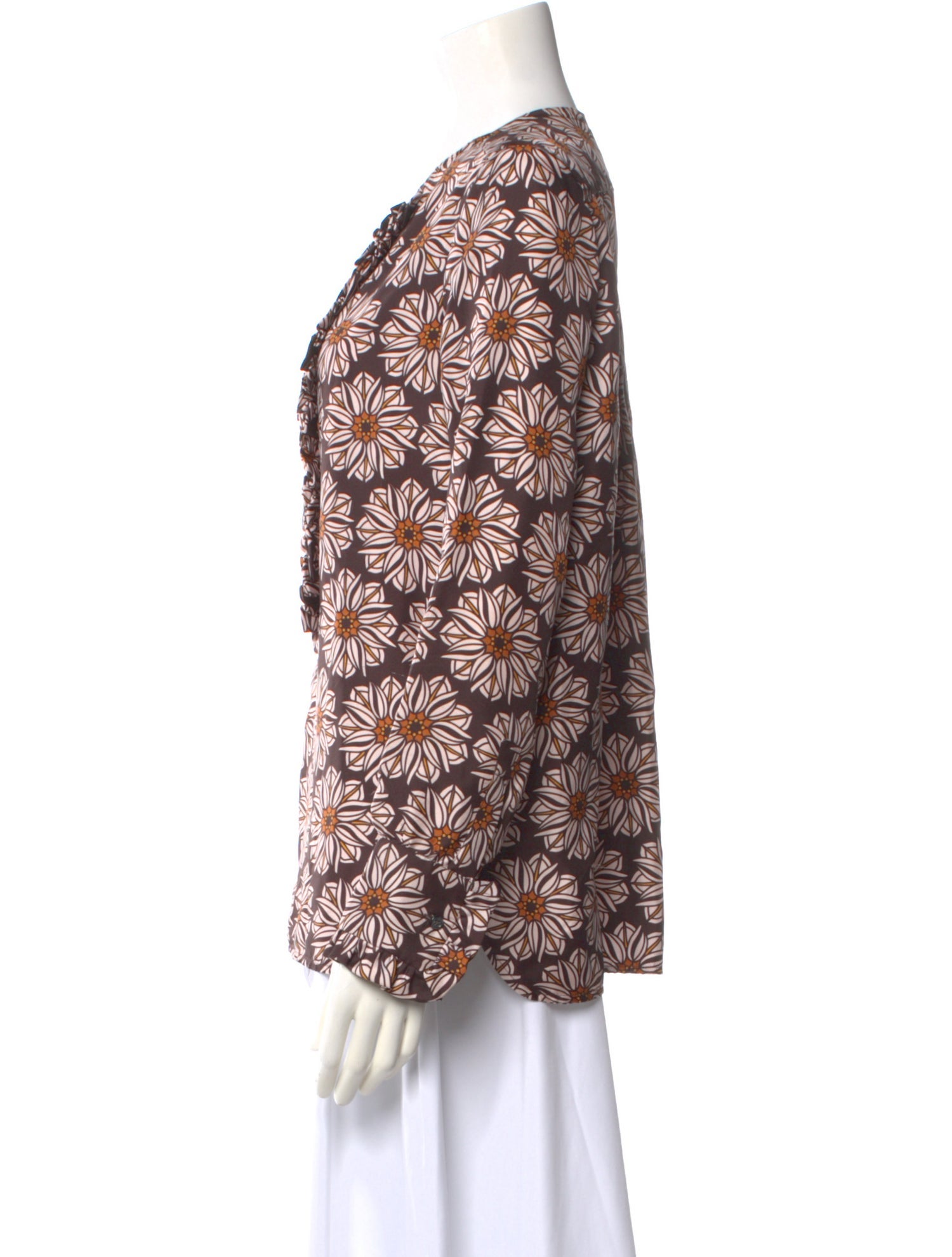 La DoubleJ Silk Floral Print Blouse