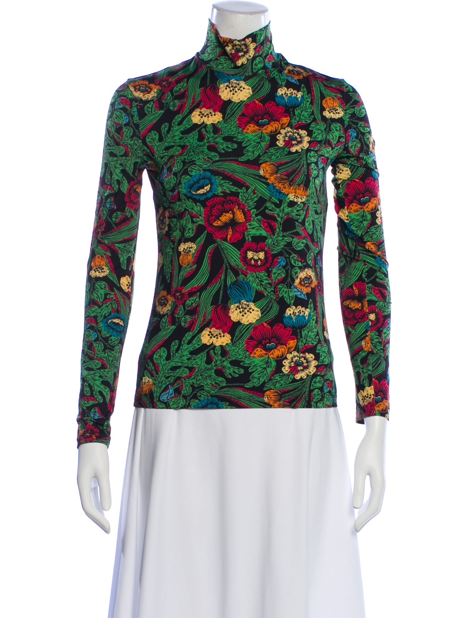 La DoubleJ Floral Print Turtleneck Top