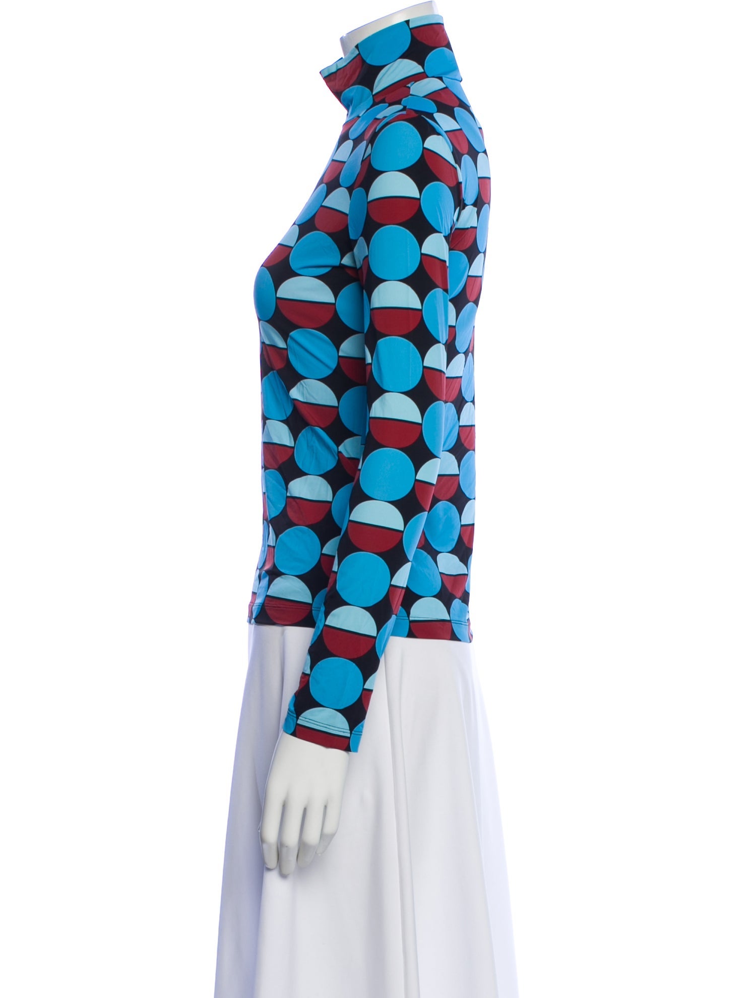 La DoubleJ Graphic Print Turtleneck Top
