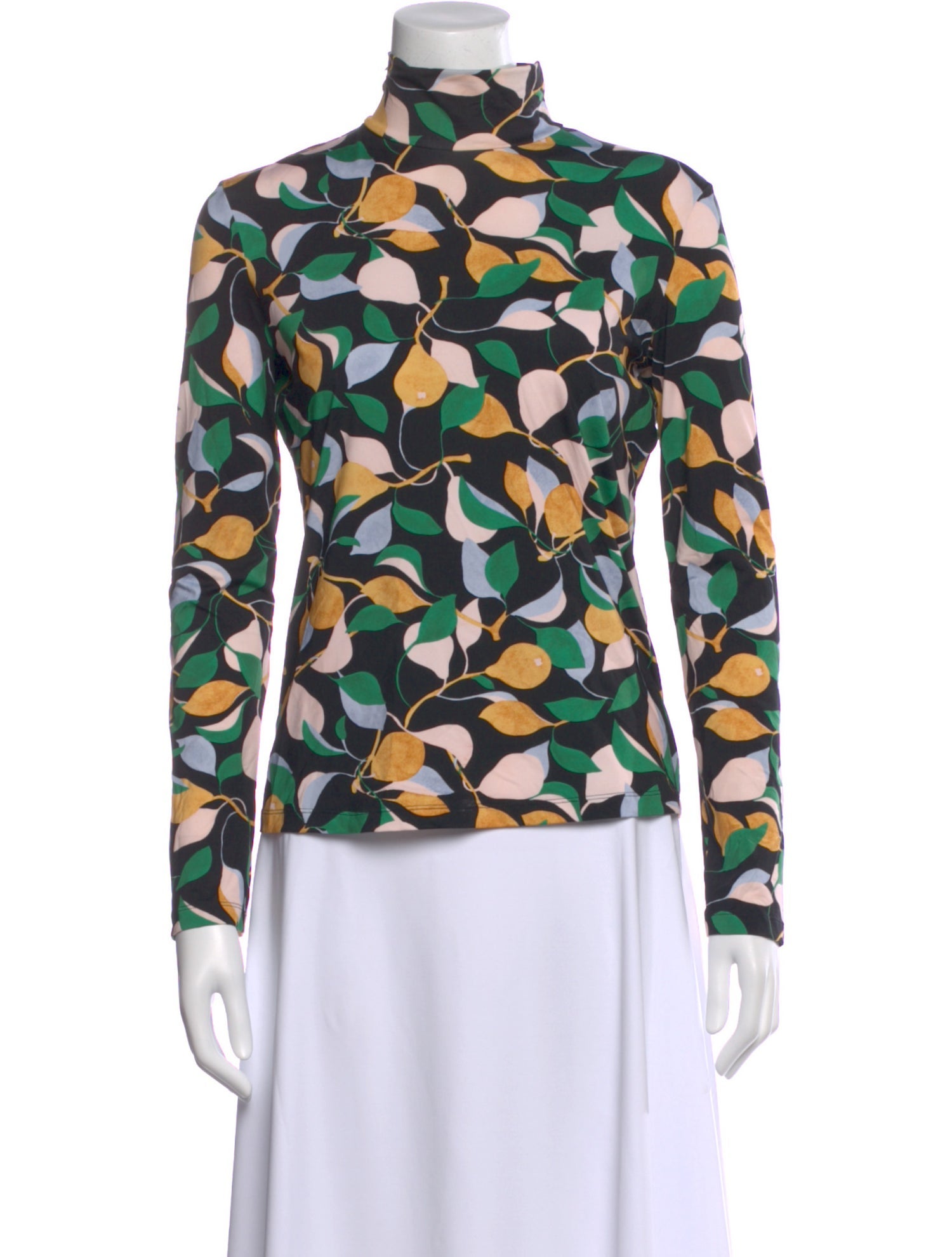 La DoubleJ Floral Print Turtleneck Top