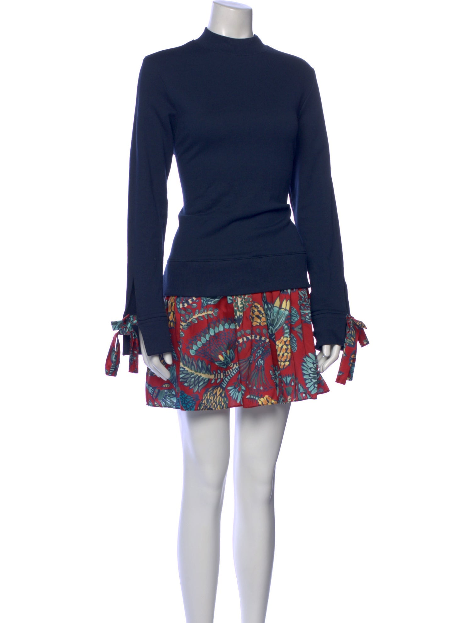 La DoubleJ Mock Neck Mini Dress