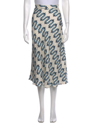 Pre-owned La Doublej Silk Midi Length Skirt In Neutral