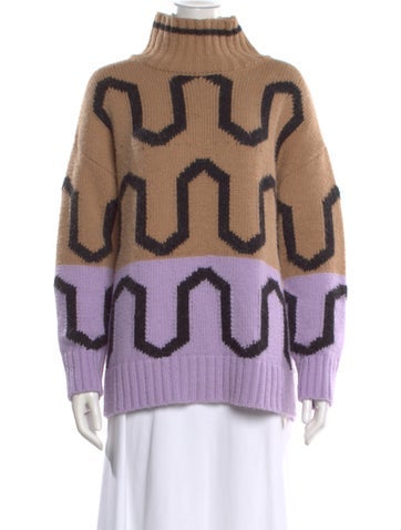 Pre-owned La Doublej Graphic Print Turtleneck Sweater In Neutral