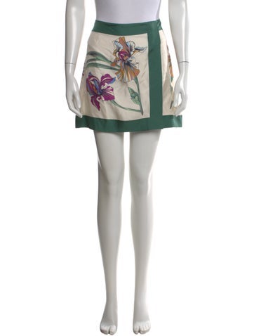 Pre-owned La Doublej Silk Mini Skirt W/ Tags In Multi