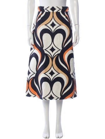 Pre-owned La Doublej Printed Mini Skirt In Blue