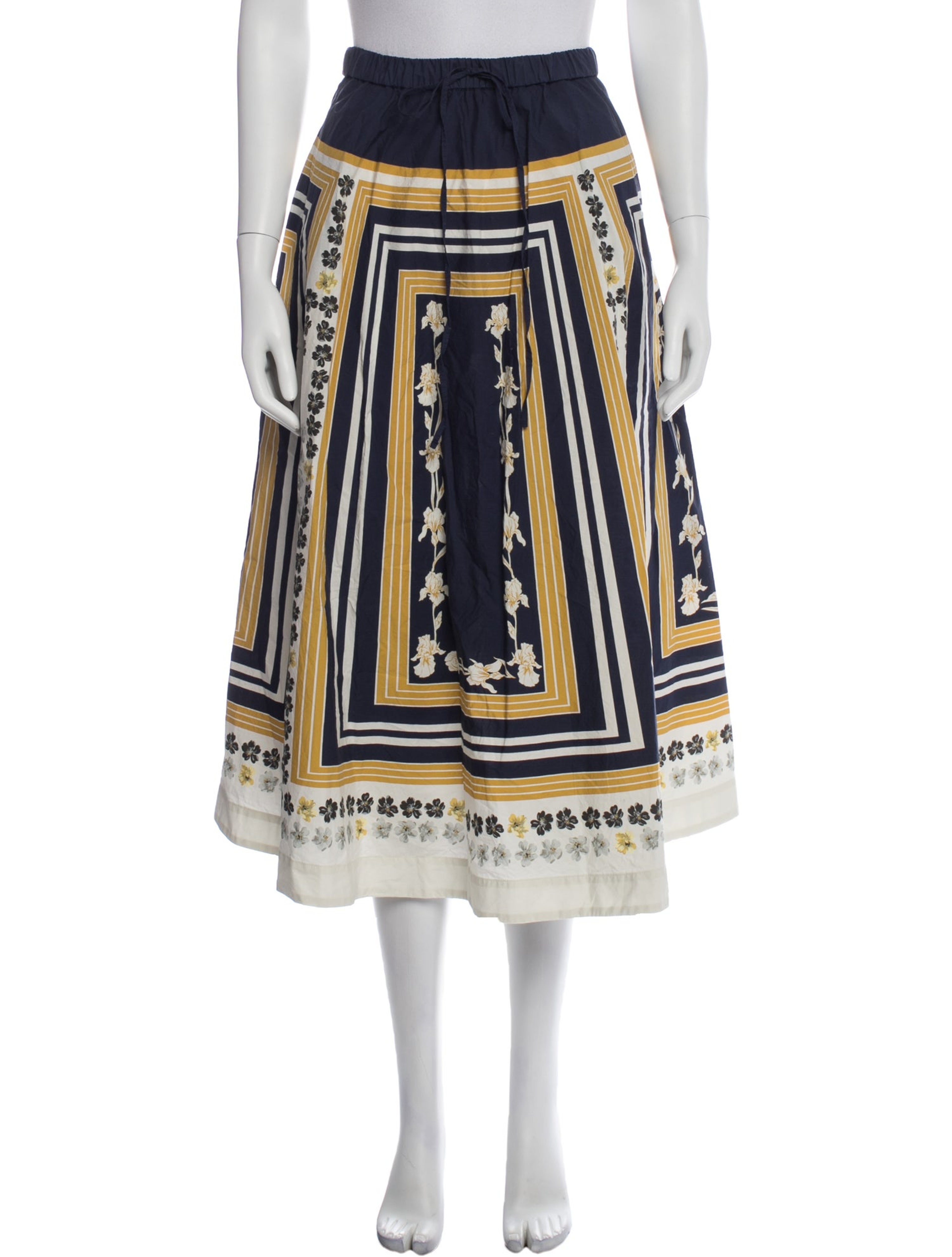 Printed Midi Length Skirt
