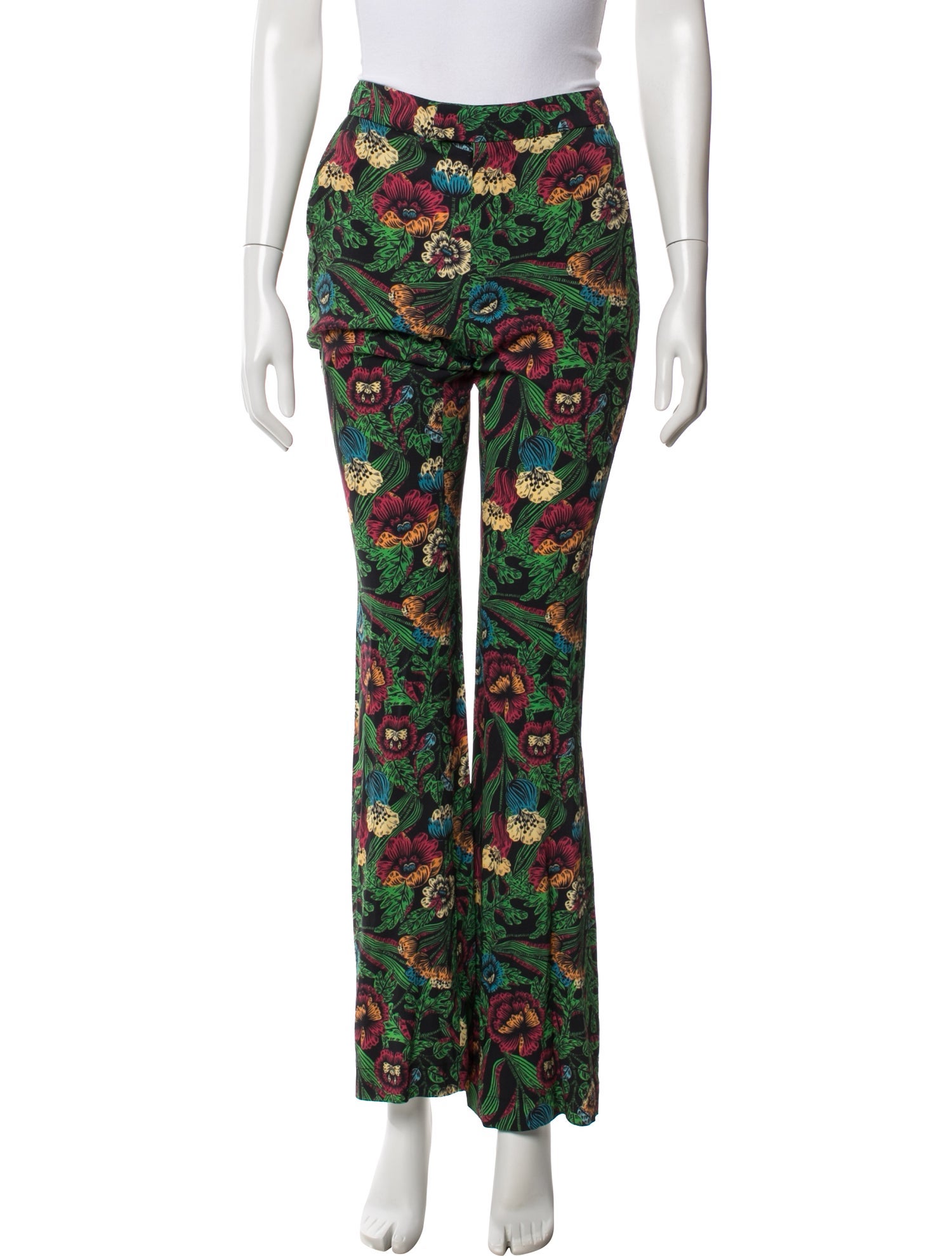 La DoubleJ Floral Print Flared Pants