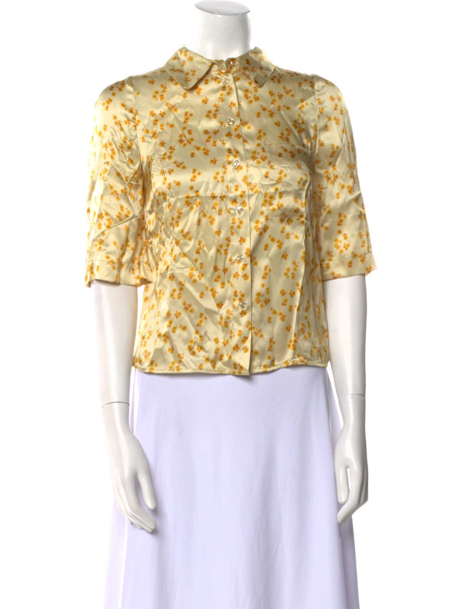 Lovechild 1979 Silk Floral Print Crop Top