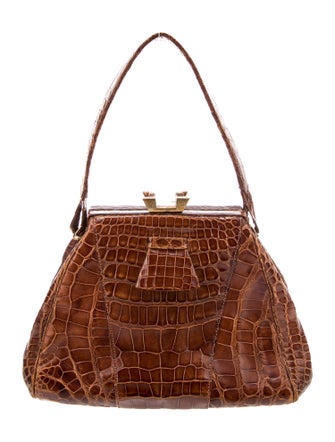 Lucille De Paris Small Alligator Handle Bag