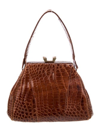 Lucille De Paris Small Alligator Handle Bag