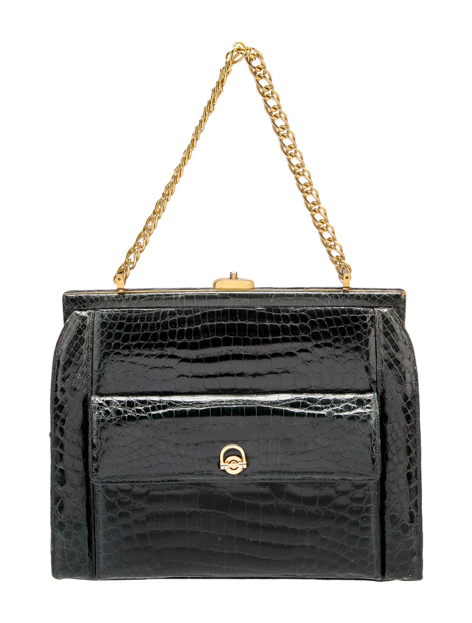 Lucille De Paris Alligator Shoulder Bag
