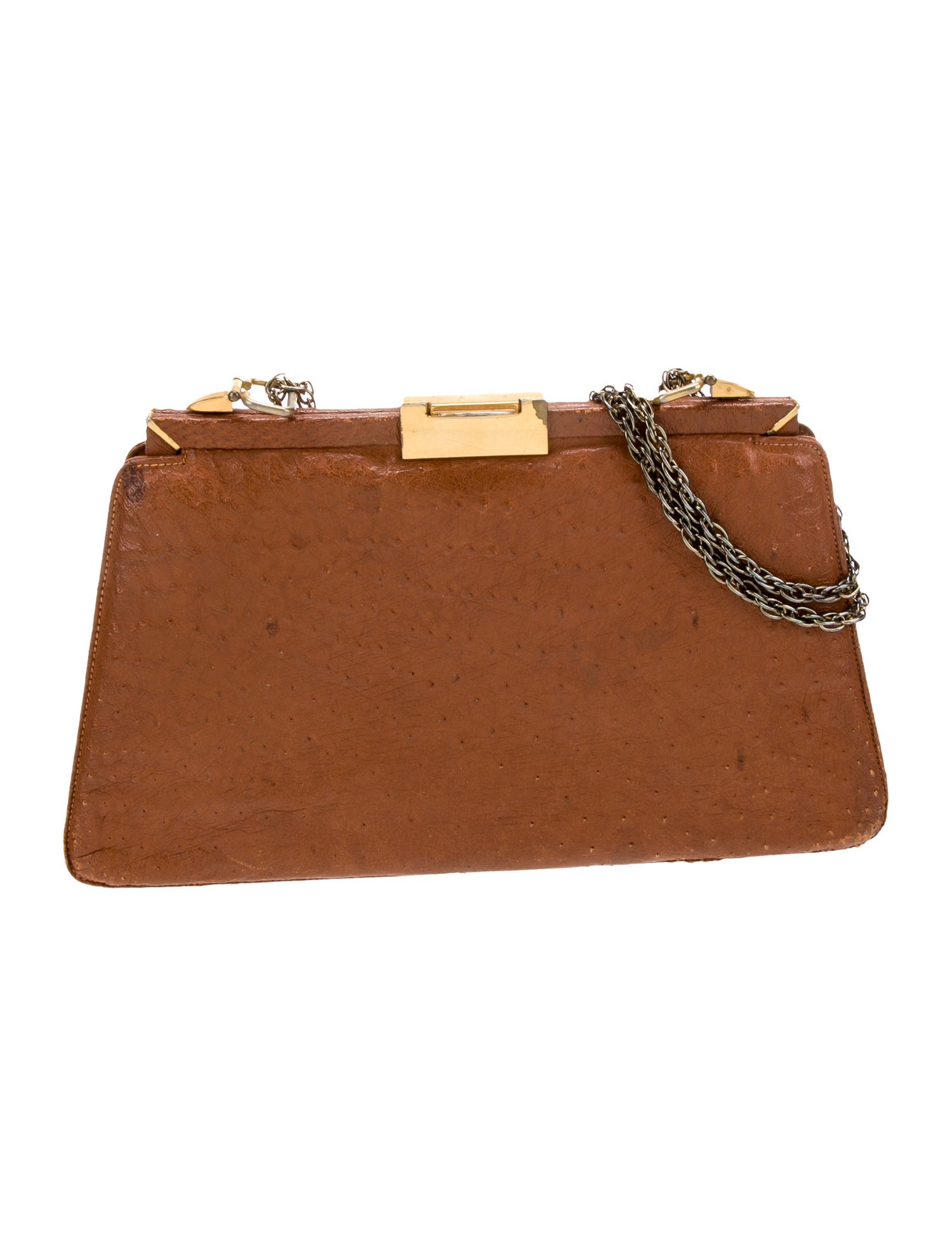 Lucille De Paris Ostrich Shoulder Bag