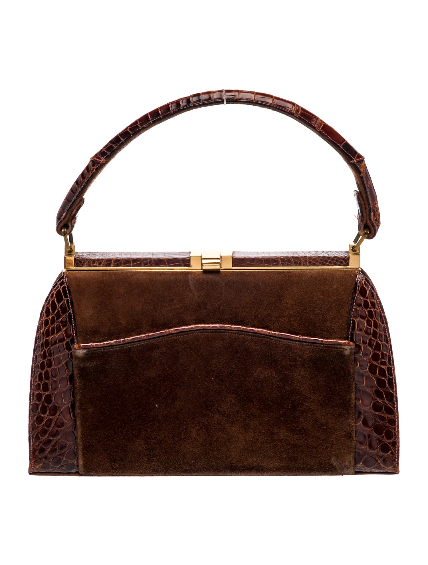 Lucille De Paris Suede Top Handle Bag Vintage