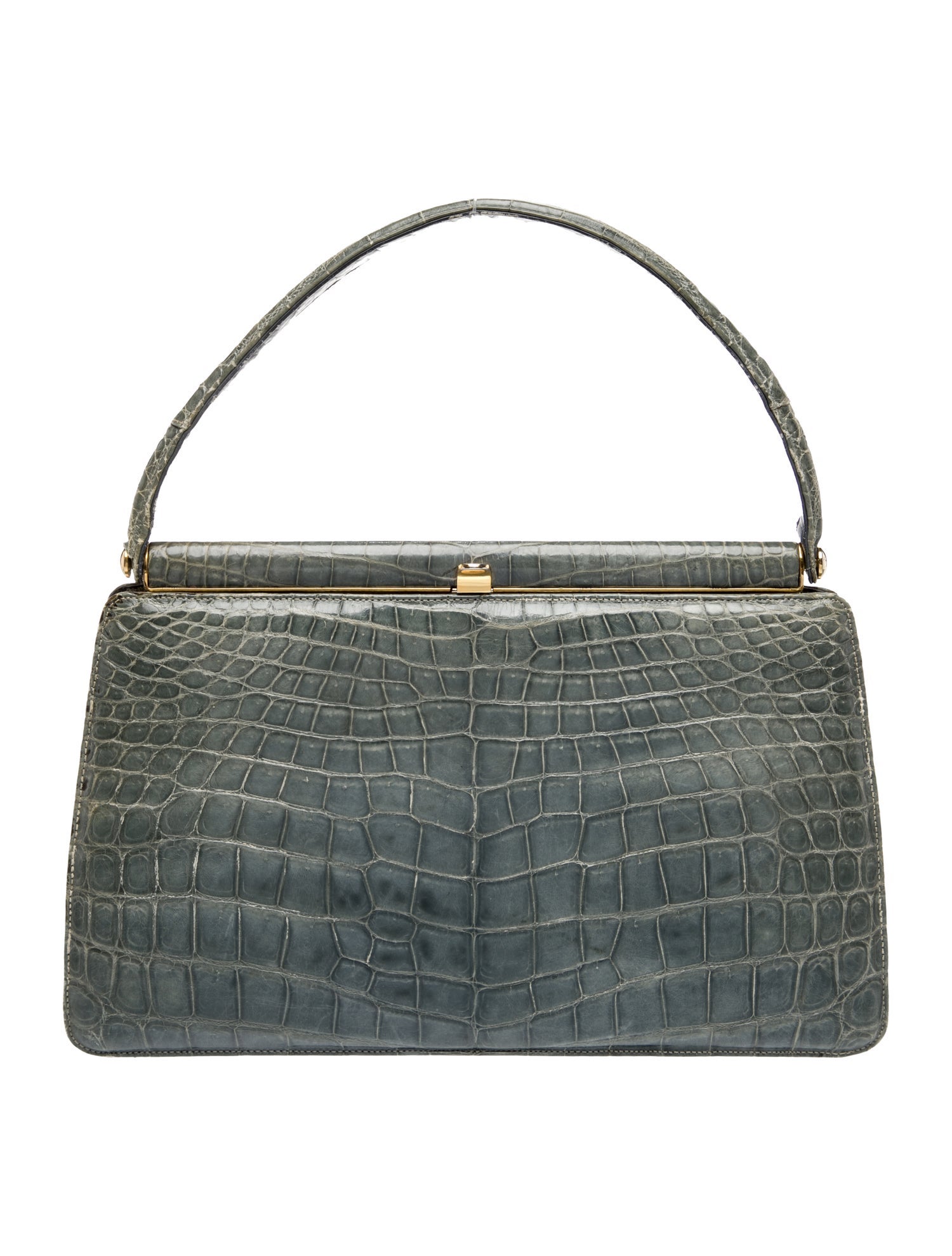 Lucille De Paris Crocodile Top Handle Bag Vintage