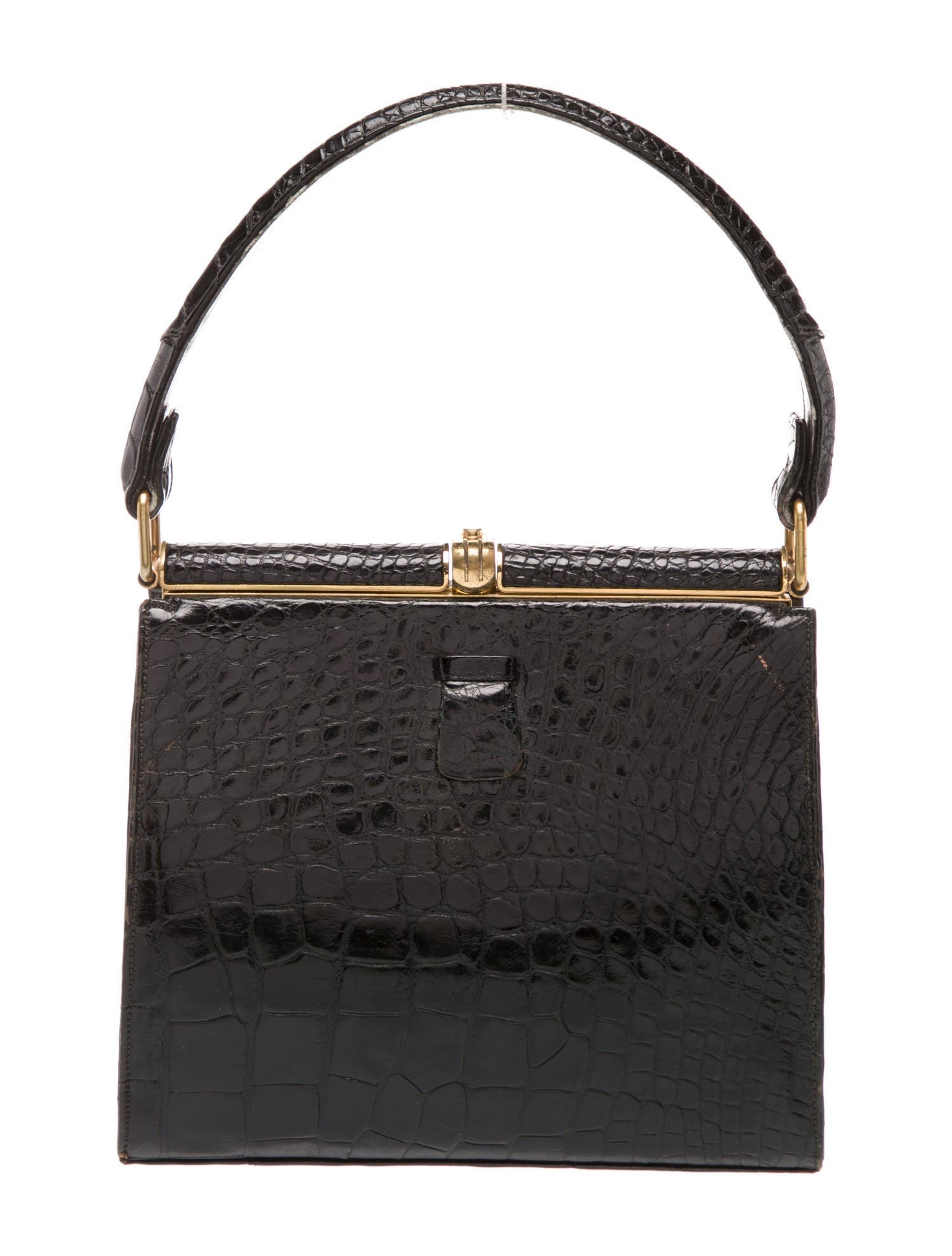 Lucille De Paris Crocodile Top Handle Bag Vintage